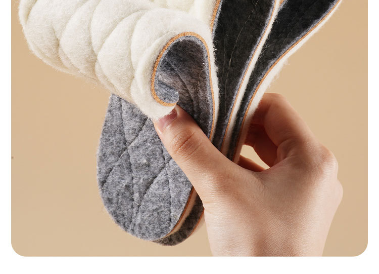 冬季压缩羊毛保暖鞋垫舒适软木软底加绒加厚吸汗透气抗菌防臭批发详情30