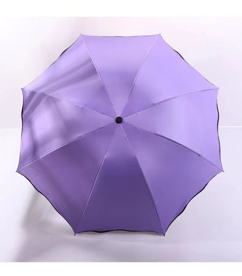 雨伞天堂遇水开花伞荷叶边晴雨两用伞加印logo雨伞女高级感小清新详情15