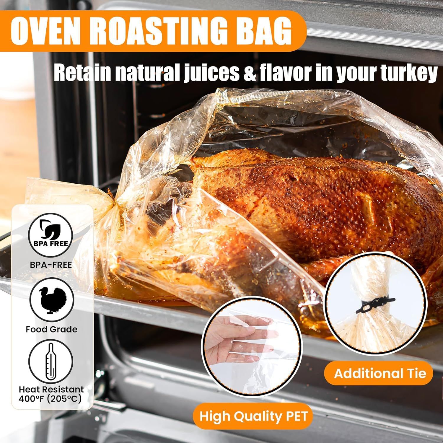 PET烤箱袋耐高温食品烤鸡袋烤面包食品袋厂家Roast chicken bag详情10