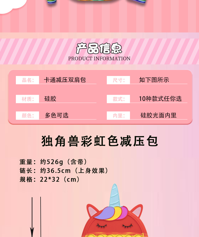 跨境多功能新款灭鼠先锋双肩背包硅胶文具包泡泡乐减压收纳包科教玩具详情2