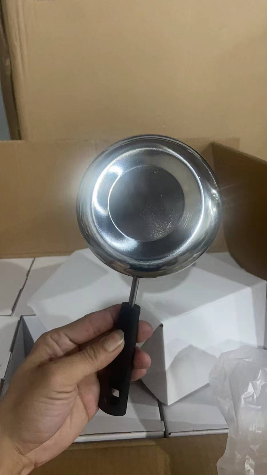 Fancy milk pot, stainless steel thickened baby food pot, baby cooking, mini deep pot, coffee cup, hot milk cup, pointed mouth milk cup pic 3