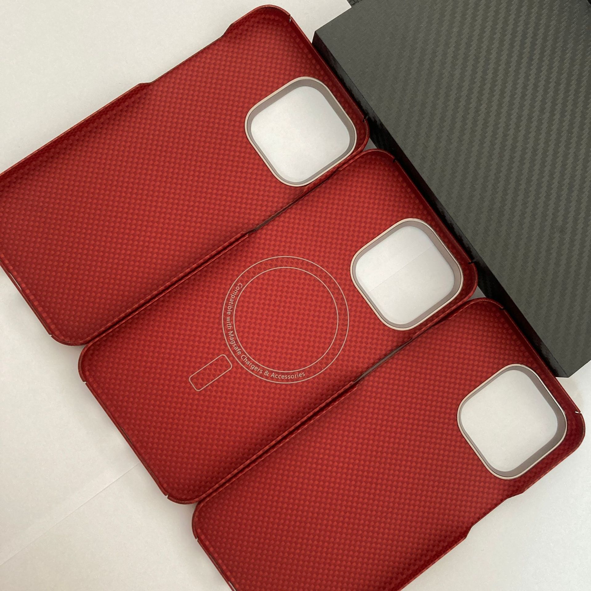 Kevlar China Red is suitable for Apple 15Pro/15Pro X Kevlar aramid fiber material phones pic 13