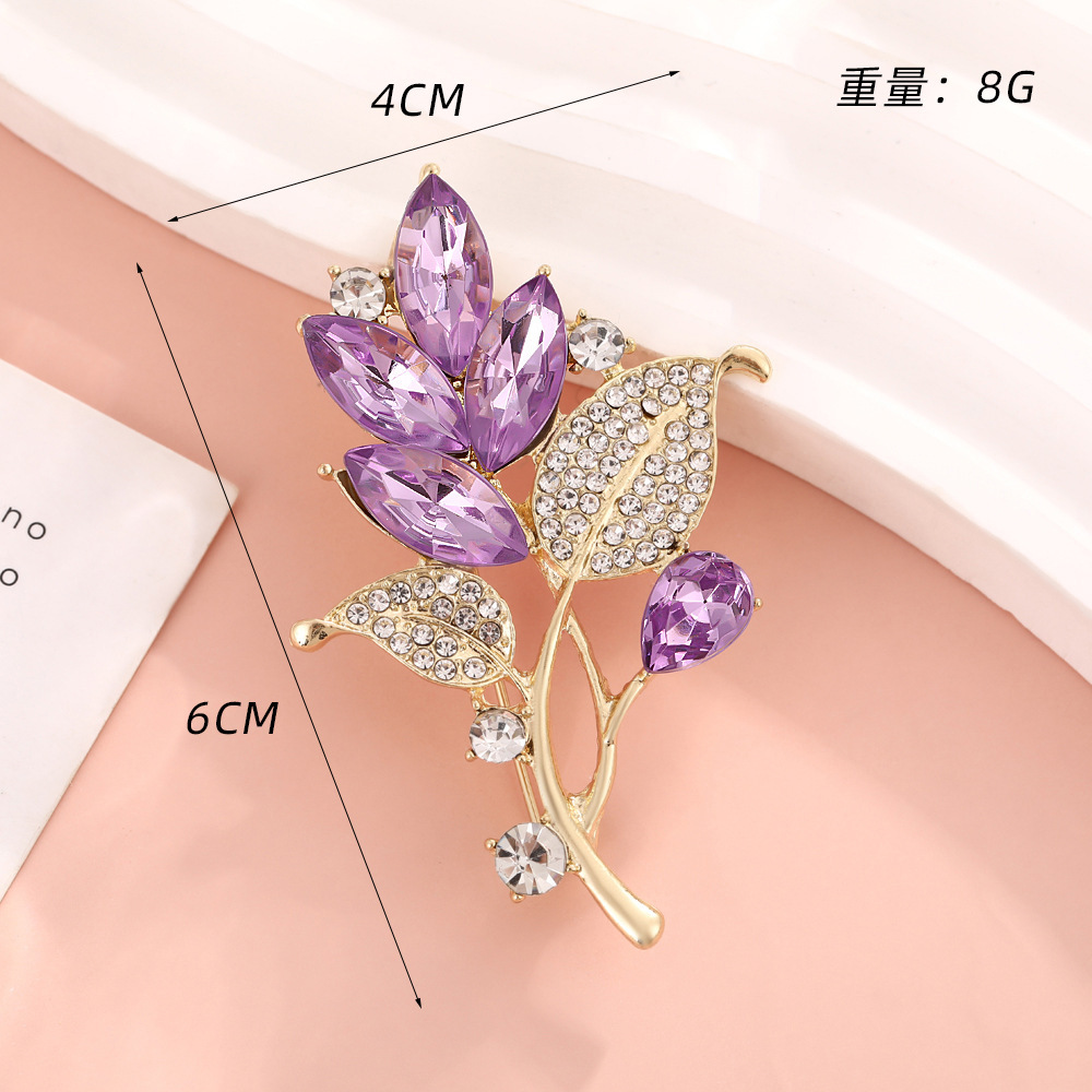 A fresh and delicate peony and zircon flower brooch, a retro pearl fashion pin, a leak-proof clothing accessory, a brooch for women pic 28