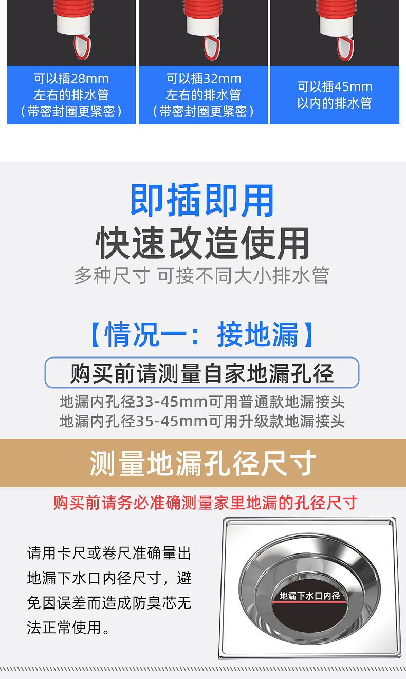 洗衣机下水管防漏分水器y型三通排水管厨房通用型防溢接头二合一详情15