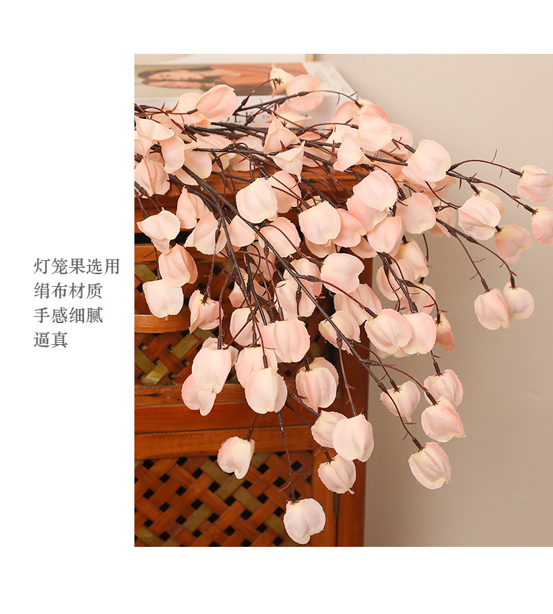 新款仿真灯笼果姑娘果高品质家居软装装饰插花假花摆件摄影道具详情19