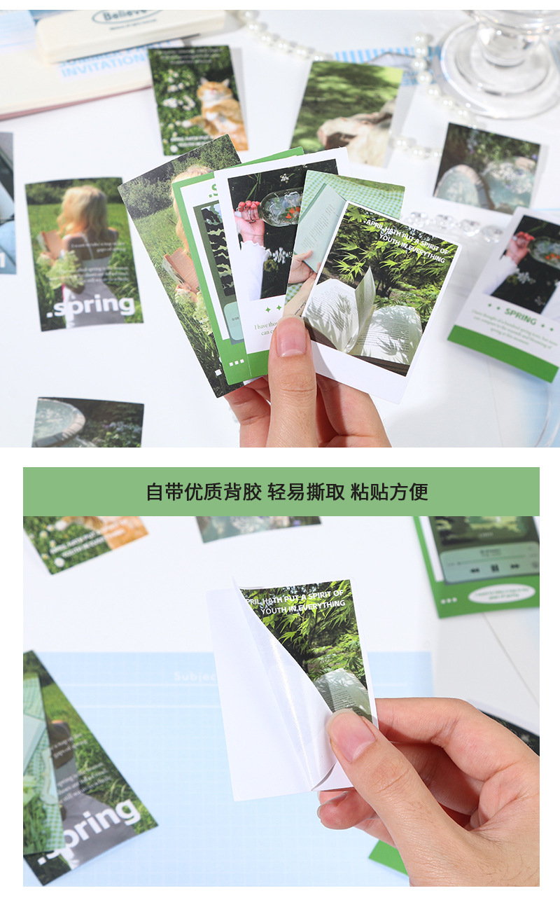 鑫奇新 50张四季予你贴纸包 春夏秋冬韩系浪漫装饰手账痛包素材包详情9