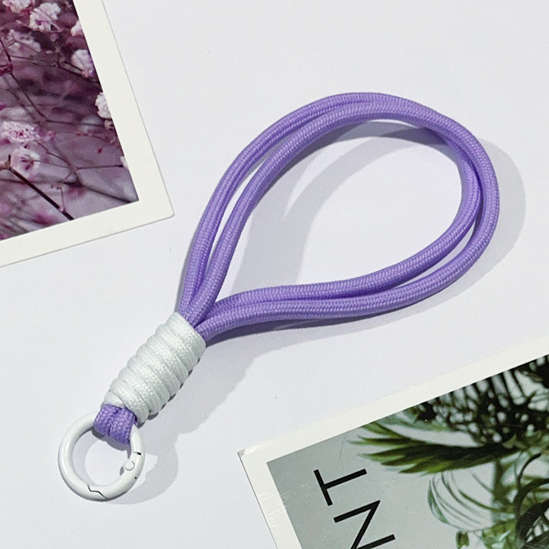 手机挂绳短款拼色打结编织挂绳毛绒钥匙扣编织挂绳防丢吊绳15CM详情6