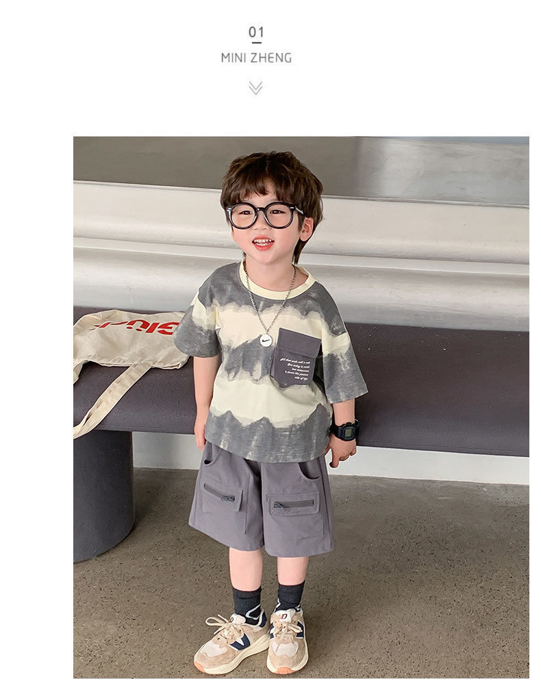 男童夏季短袖套装2024新款潮流韩版中小童薄款秋装潮酷男宝两件套详情15