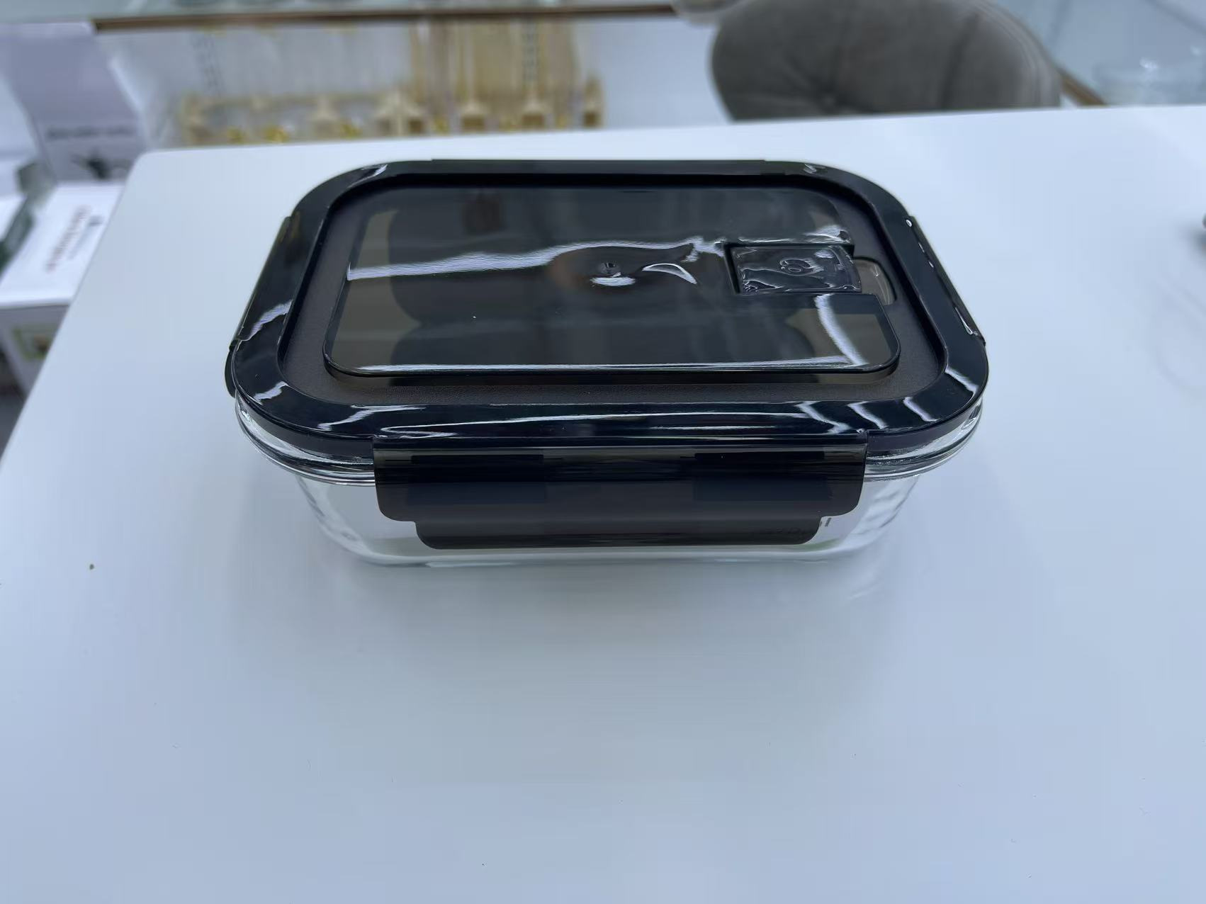Heat-resistant glass lunch box, office worker microwave oven heating lunch box, fresh-keeping box with lunch box pic 1