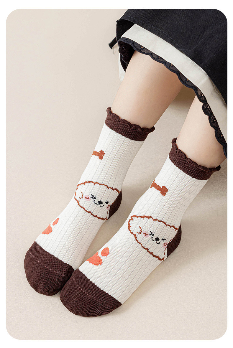 跨境秋冬儿童a类全棉袜子小绵羊儿童袜子中大童中筒男女童袜子详情13