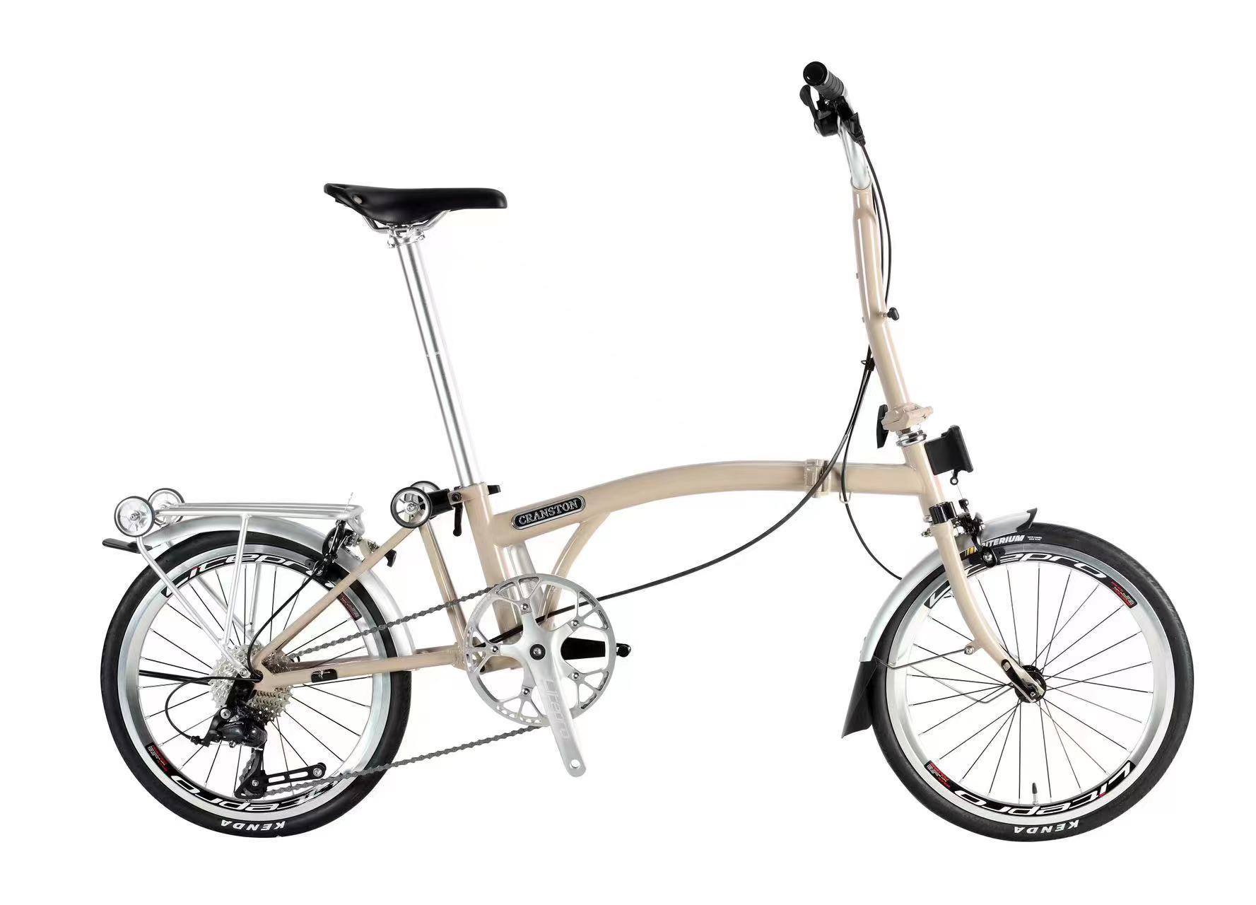 Cranston litepro, a 16-inch 9-speed folding bike, is a portable, ultra-light and retro push bicycle pic 5