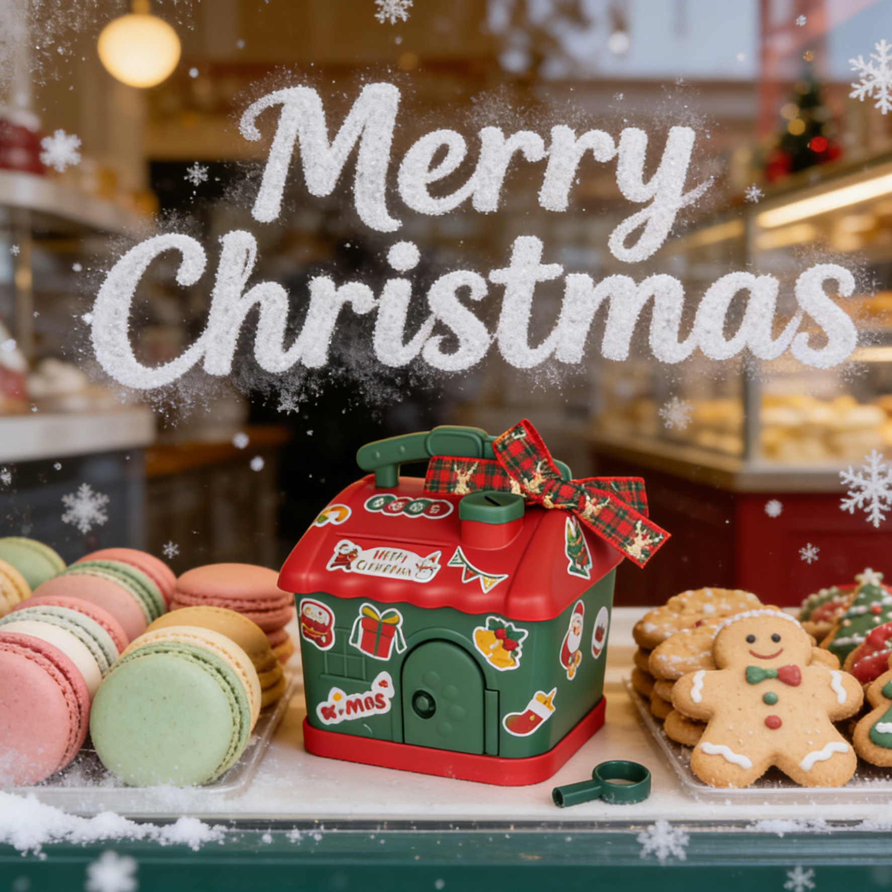 新款圣诞节平安夜礼物收纳盒儿童小孩子储蓄罐平安果苹果包装礼盒详情1