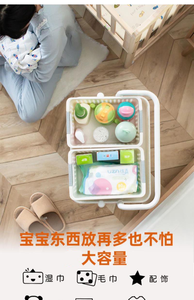 Floor-standing kitchen, mobile snack rack, trolley, storage rack, multi-layer kitchen storage, mobile snack trolley pic 3