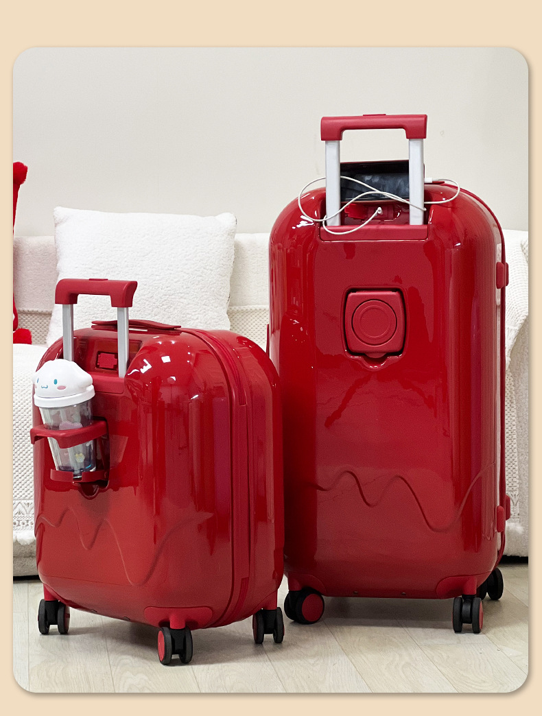 红色拉杆箱2024新款结婚行李箱女高颜值陪嫁密码旅行箱婚庆嫁妆箱详情5