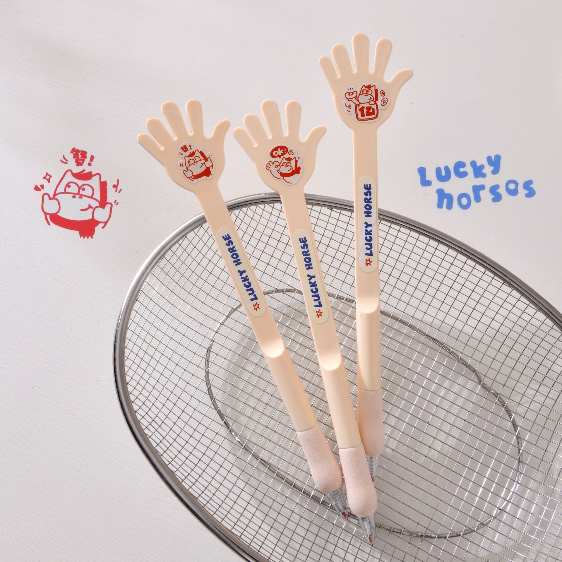 Flattery palm pen, fun gel pen, primary school palm pen, large-sized game prank prop, palm pen pic 8