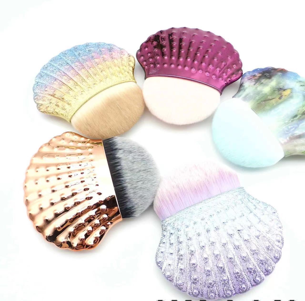 Flash powder shell makeup brush, portable large loose powder brush, soft bristle blush brush, high appearance level beauty tool for Internet celebrities, factory customizable pic 3