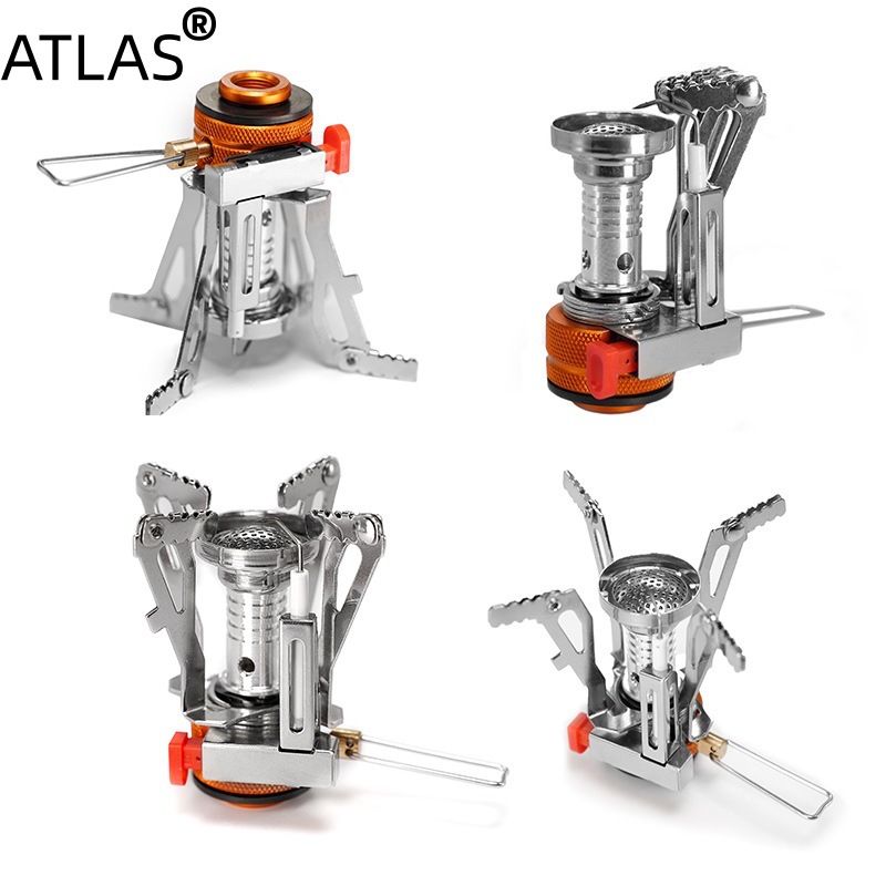ATLAS便携式户外野营炉具迷你气炉丁烷燃气灶防风一体式露营炊具详情4