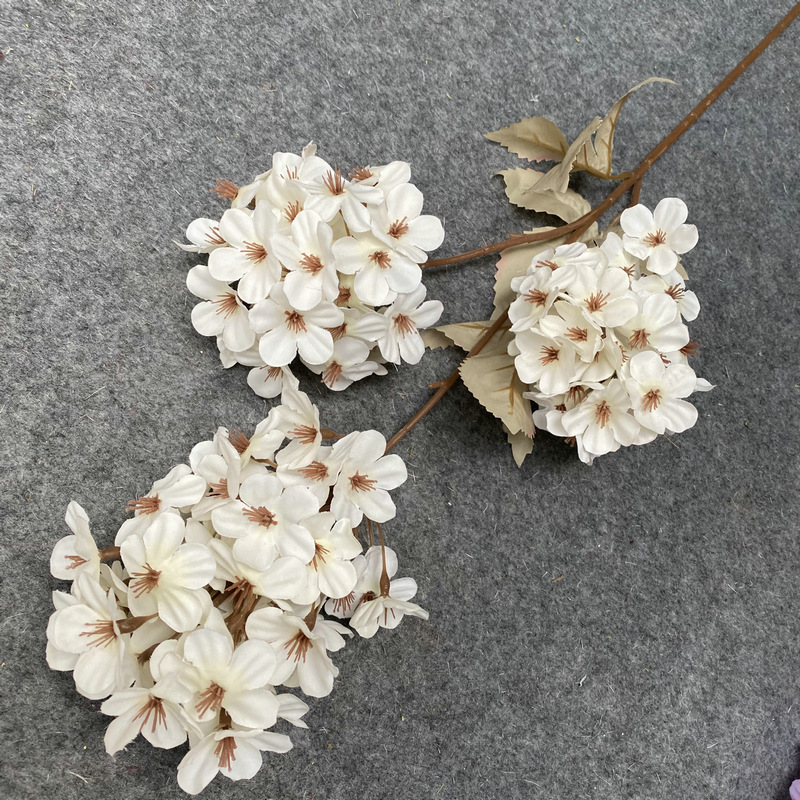 批发3头雪花宝塔绣球花客厅装饰摆件婚庆用品拍照道具仿真假花详情146