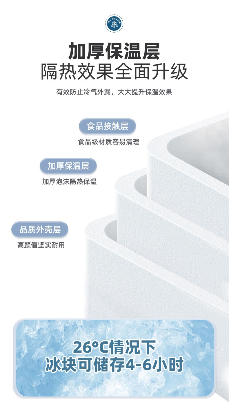 Small ice maker, household mini cube ice, dormitory desktop portable, fully automatic intelligent bullet ice, cross-border ice making pic 22