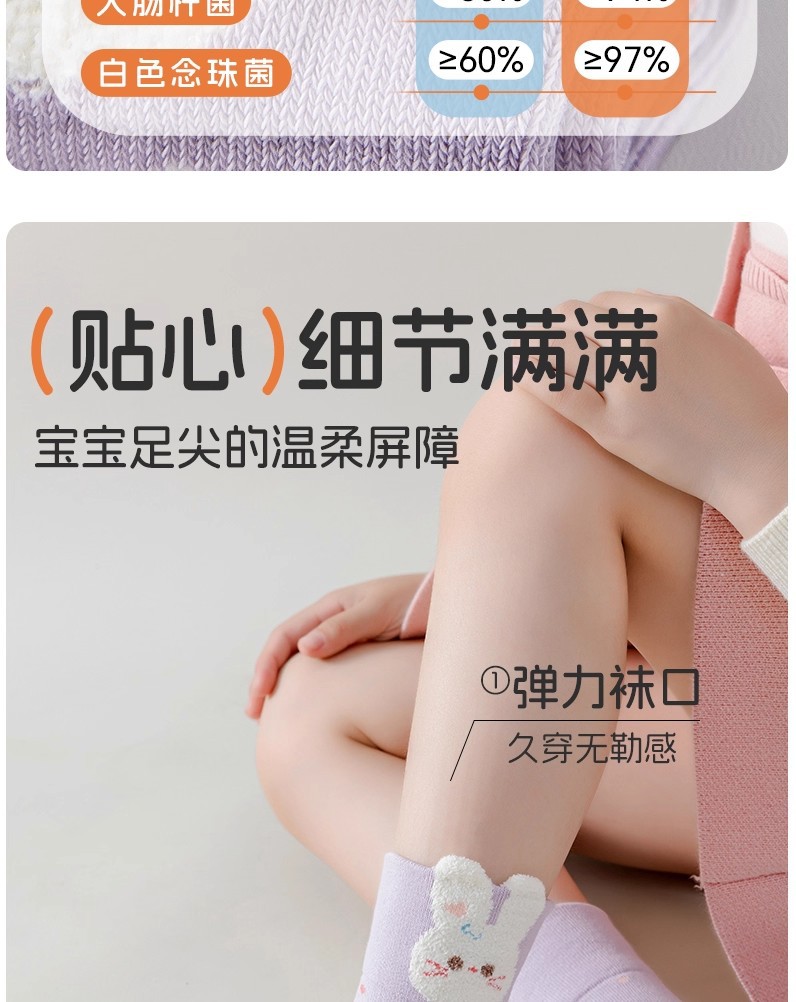 女童袜子秋冬季儿童棉袜a类中筒袜无骨防臭春秋女孩可爱卡通童袜详情5