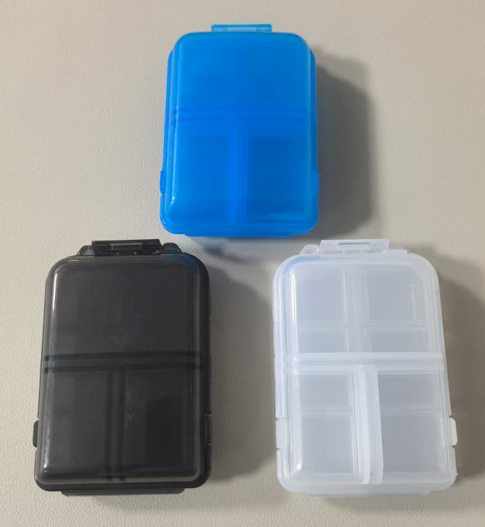 Portable transparent medicine storage box with high appearance level, mini one-week seven-day travel compartments, plastic medicine box, OPP bag pic 2