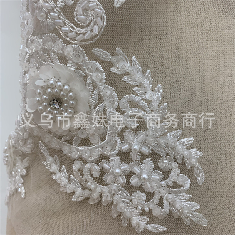 Beaded sequins, embroidered barcodes, wedding dress and evening gown clothing decoration accessories and auxiliary materials pic 5