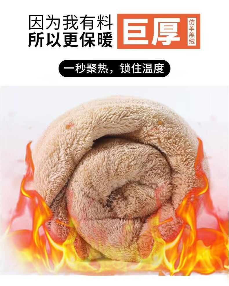 北极绒哈伦裤加绒加厚R标女高腰显瘦小脚裤休闲新款宽松大码女裤详情5