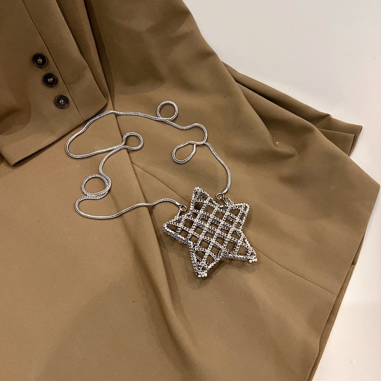 跨境2024夏新款小香风镂空金属星星包晚宴包单肩斜挎气质链条女包详情136