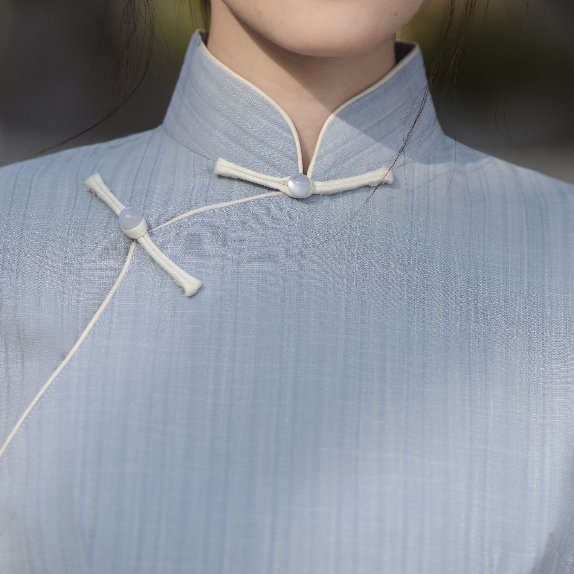 New Spring/Summer 2024 Chinese-style daily artistic, comfortable, breathable, floor-length, traditional full-opening modified cheongsam, a national trend pic 13