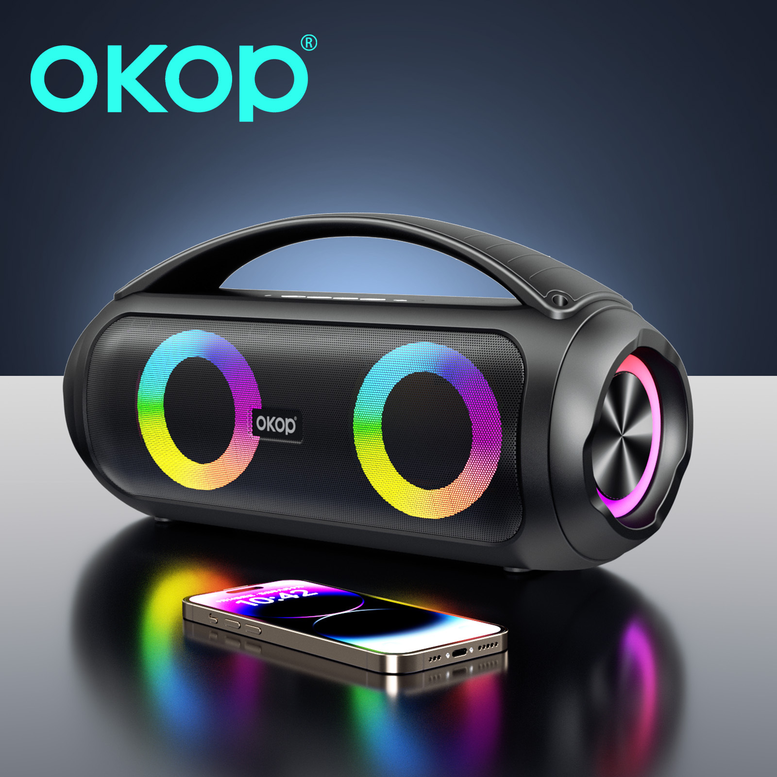 552蓝牙音便携提手40W大功率户外重低音炮广场舞超长续航跨境热销详情11