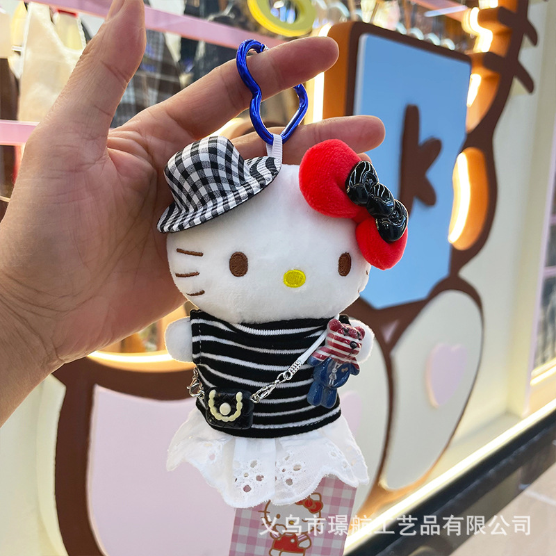【 Genuine 】 New original hellokitty small pendant plush doll kt figurine secondary creation bag pendant pic 11