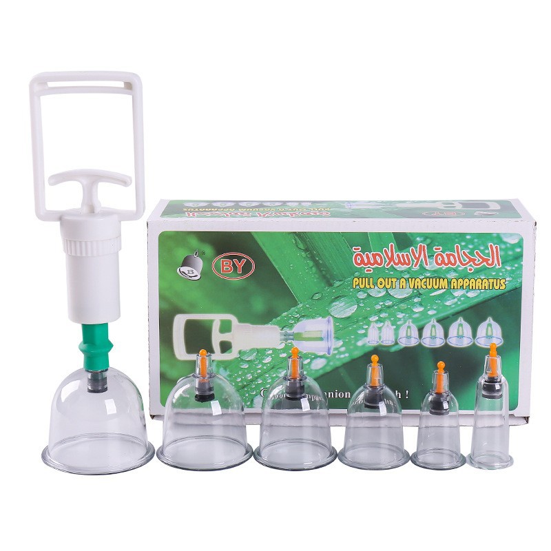 Cross-border exclusive household 6-can vacuum cupping device, vacuum thickened non-glass large cupping set pic 10