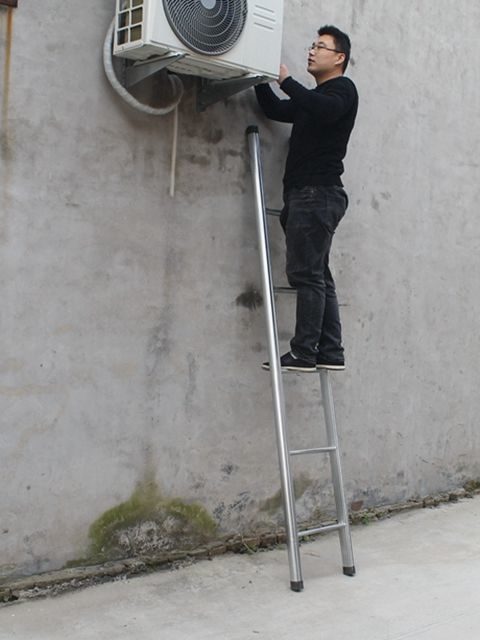 Ladder, household straight ladder, portable single-sided ladder, iron pipe engineering ladder, Mimi staircase, thickened and thickened single-sided ladder pic 9