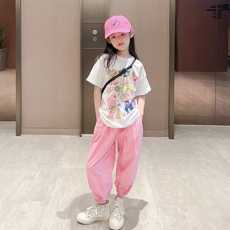 女童夏装2025新款短袖t恤夏款中大童洋气时髦衣服儿童夏季套装潮详情19