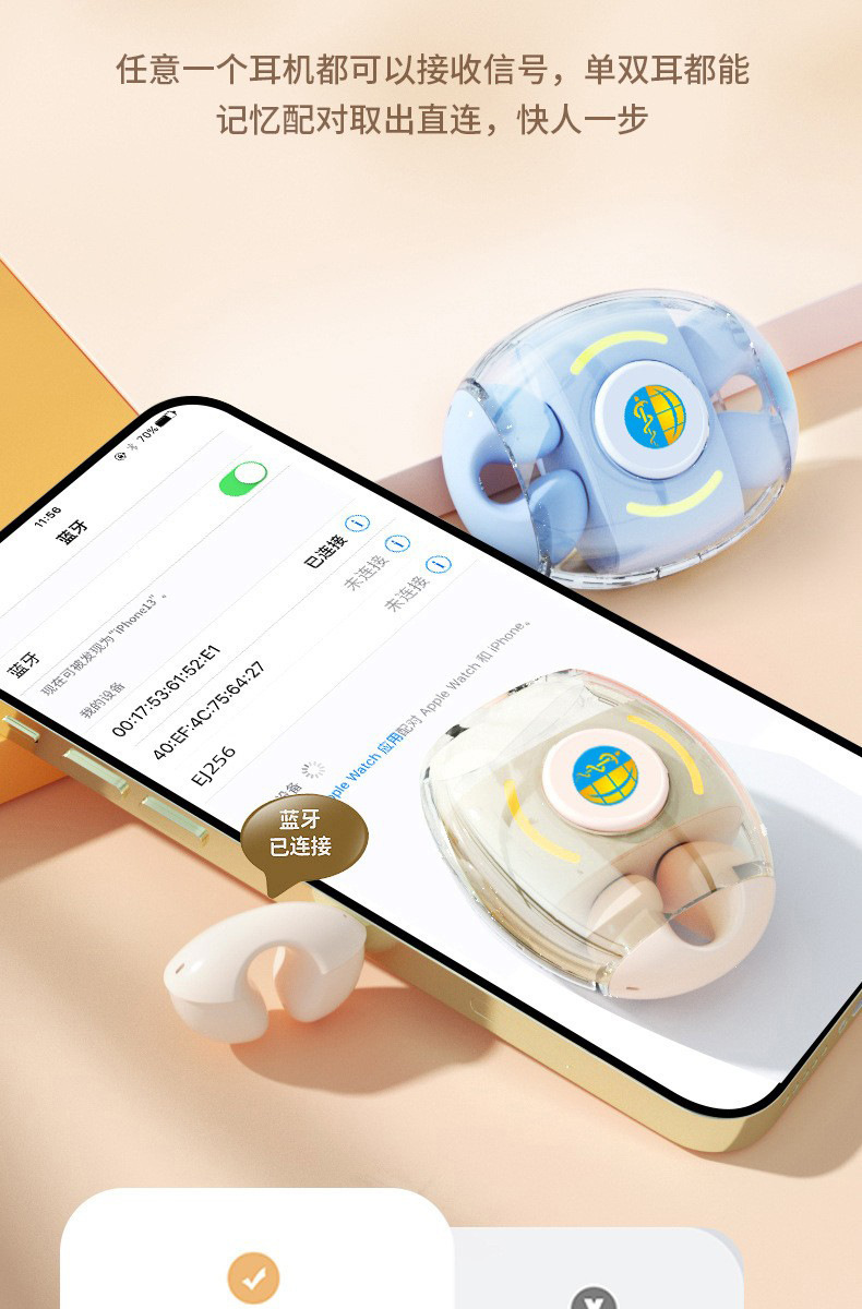 Cross-border creative fidget Spinner rotating Bluetooth headphones, in-ear sports and stress-relieving wireless V5.3 earbuds pic 14