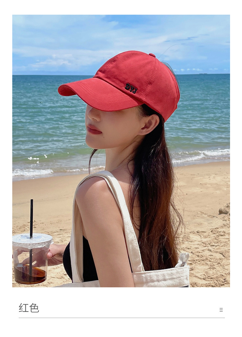 半空顶棒球帽女生可扎马尾辫显脸小鸭舌帽子春夏季防晒运动帽露思详情16