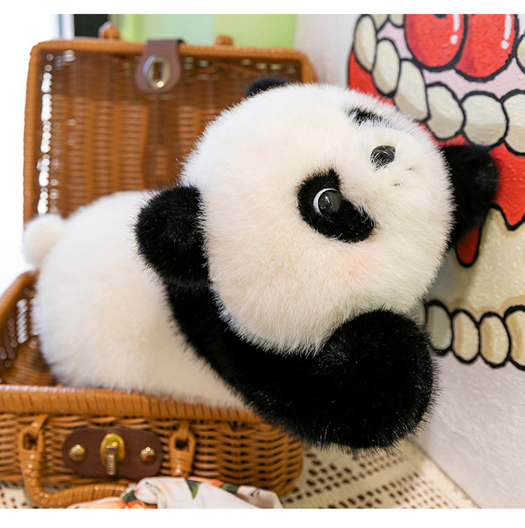 趴姿泡泡熊猫公仔动物园动物大熊猫国潮毛绒玩具玩偶女生礼物批发详情19