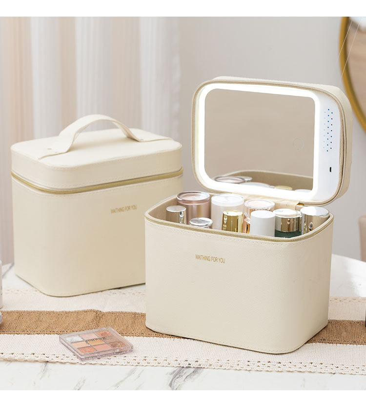 化妆包批发韩版新款大容量旅行便携手提PU专业化妆品收纳包化妆箱详情6