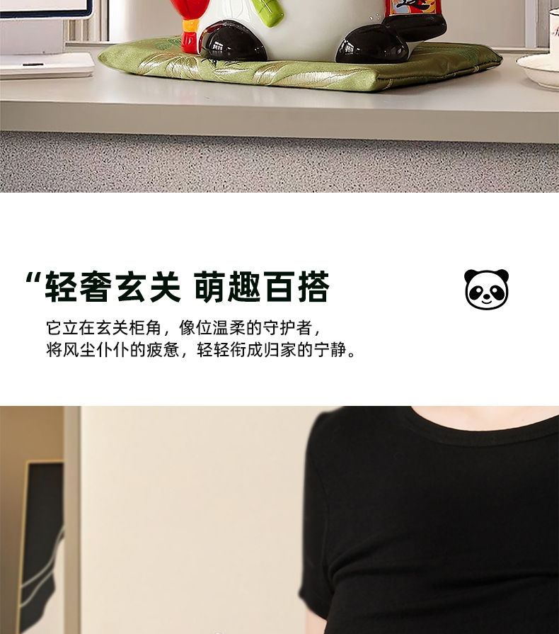 Warming housewarming panda ceramica hucha de dinero ideas estilo chino home doors oficina tesoro artesanía regalo caja de ahorros pic 10