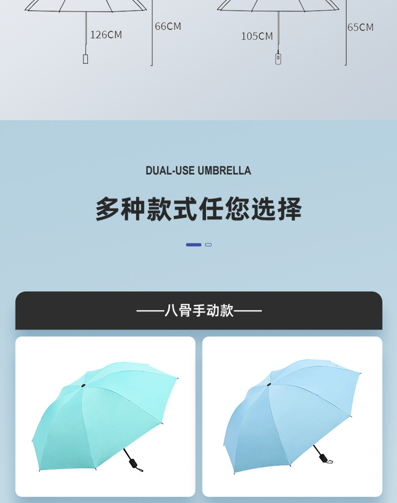 晴雨伞超大雨伞大号折叠黑胶伞男女学生防晒太阳伞广告伞LOGO批发详情12