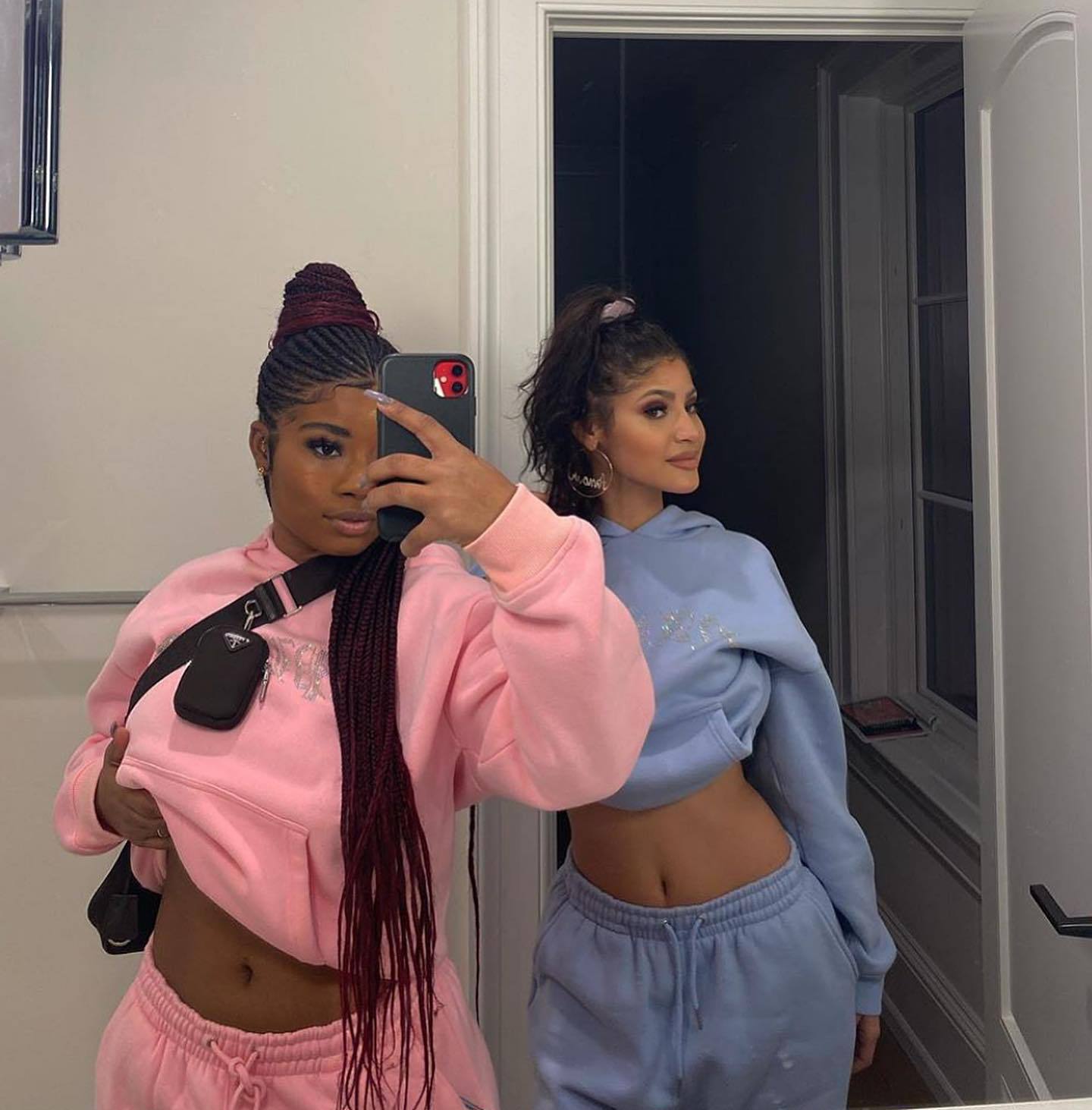 fashion printed sweatshirt sweatpants two-piece set详情1