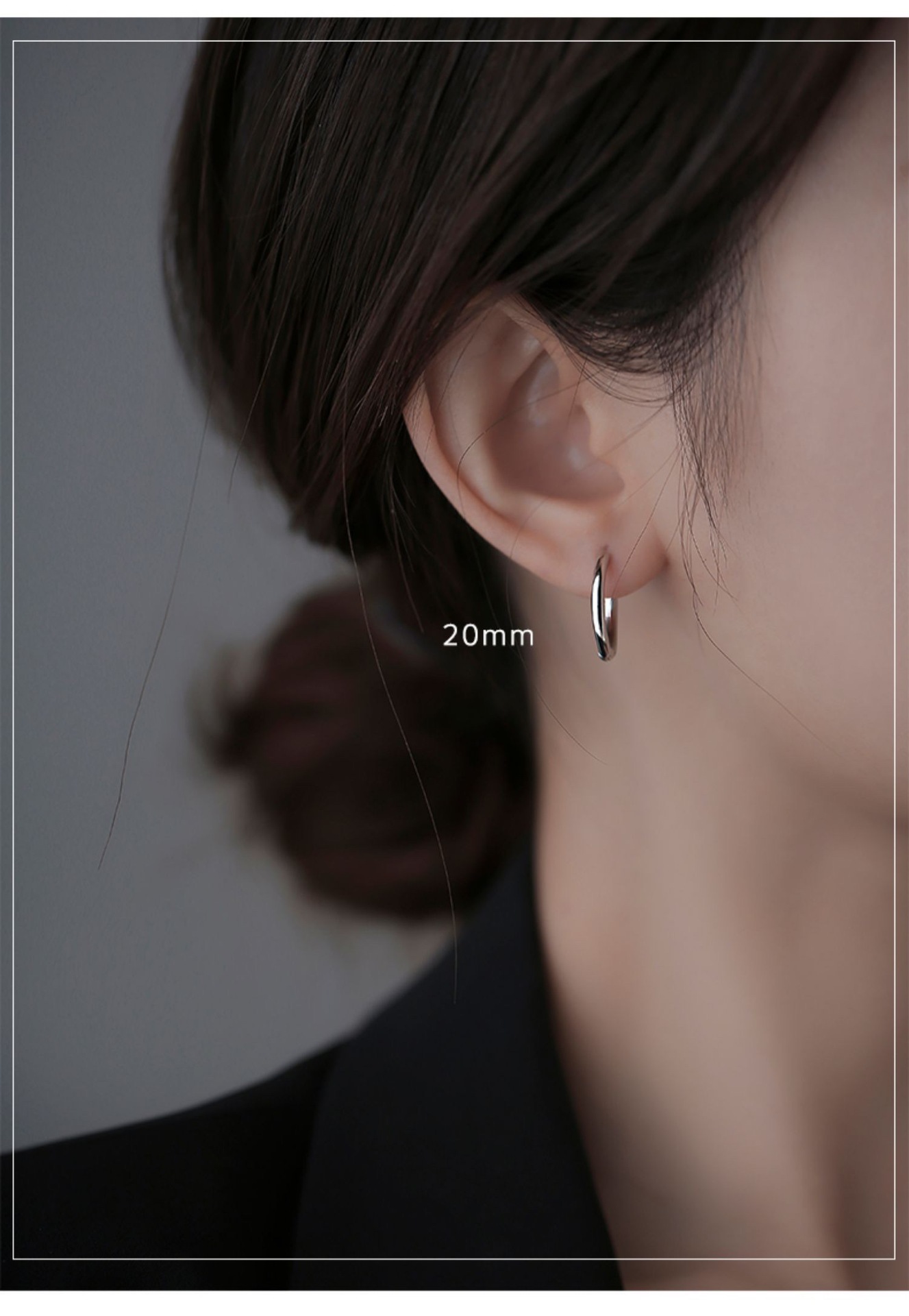 925银养耳洞耳钉女睡觉不用摘耳圈耳骨环耳饰耳扣ins高级感耳环详情6