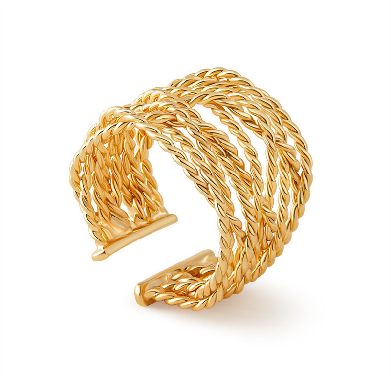 希朗-重工保色戒指开口设计宽面复古chic风欧美个性食指戒商务款详情30