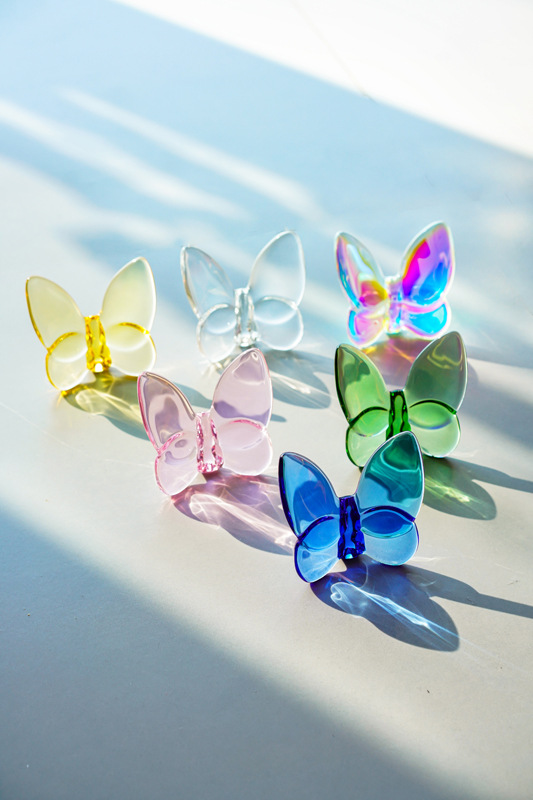 批发零售水晶炫彩琉璃彩色蝴蝶摆件装饰品小礼物居家工艺品外贸公 水晶工艺品精致美观适合送礼详情7