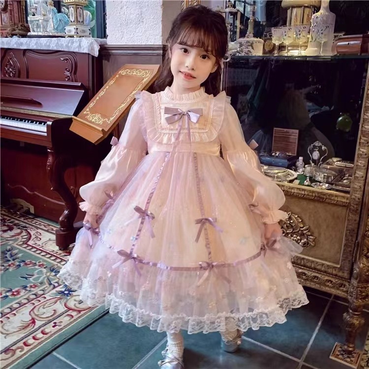 女童洛丽塔公主裙春装2024新款洋气儿童蓬蓬网纱连衣裙女孩生日裙详情14