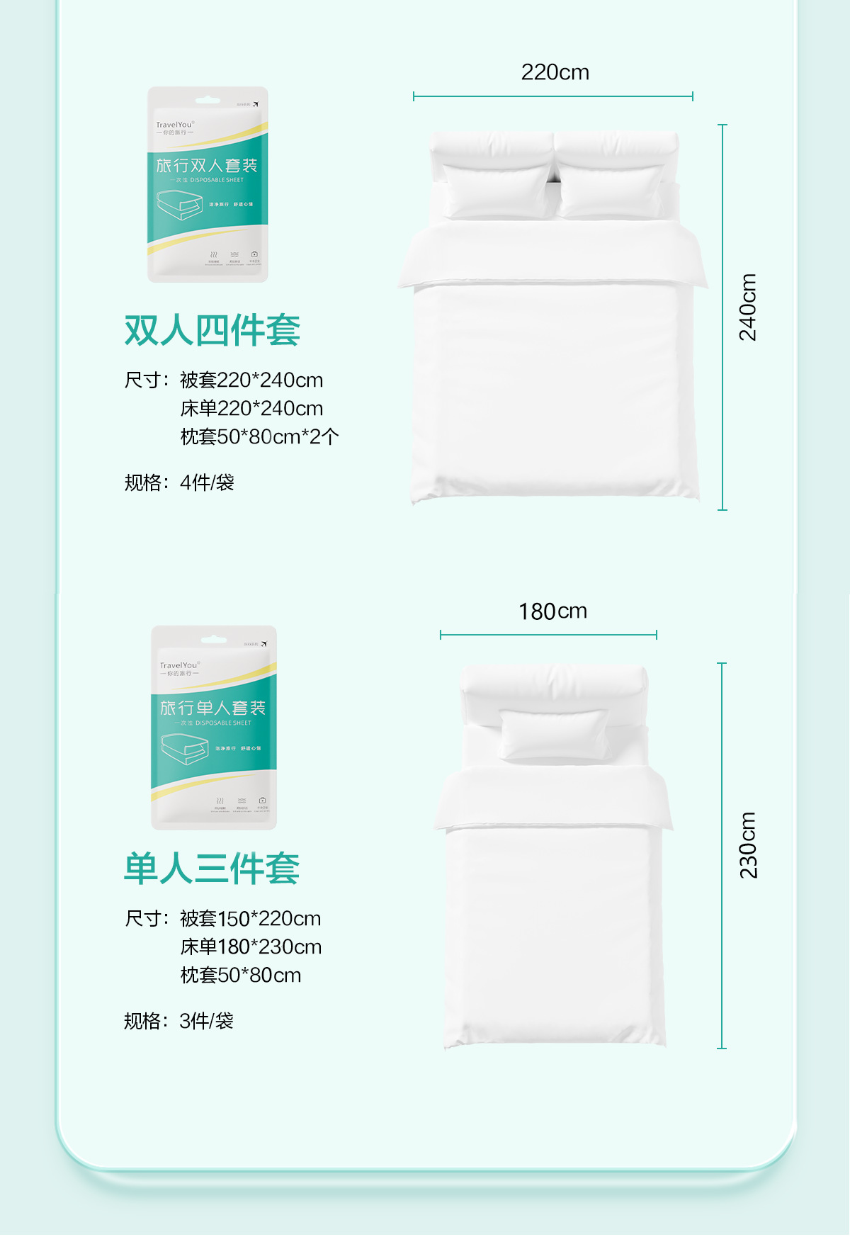 旅行一次性床单四件套加厚被罩枕套被套旅游酒店床上用品家居用品详情22