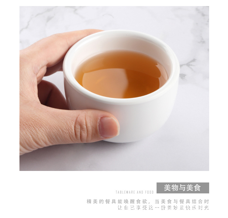 A5白色密胺杯子饭店茶杯快餐店耐热防摔饮料杯商用塑料仿瓷水杯详情5