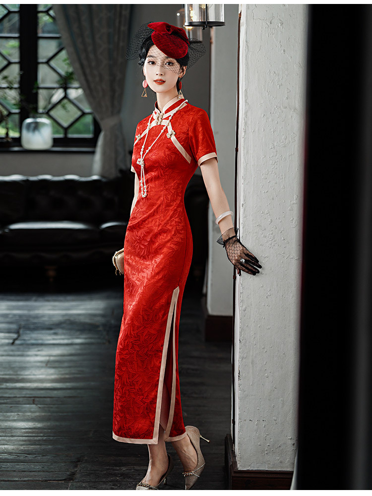 National trend cheongsam for women, Republic of China couple battle robes, Mongolian robes, slimming design sense pic 17
