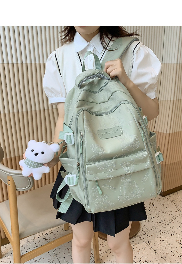 新款潮牌韩版书包女大容量中学生双肩包清新甜美休闲旅行双肩包详情9