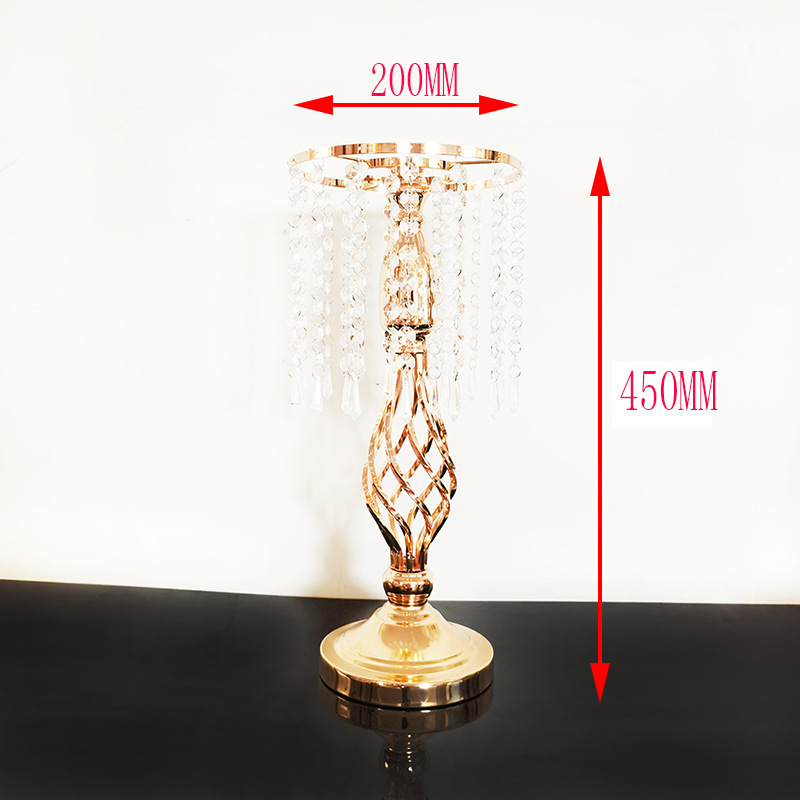 Wedding props, table flowers, crystal candlesticks, twisted flower ornaments, accessories, Western dining table decorations, electroplated road leads, cross-border consignment pic 7